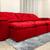 Sofá Athenas Premium Retrátil Reclinável 2,70m Conforto em Veludão Vermelho