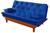 Sofa Cama Caribe em Material Sintético Essencial Estofados Azul-marinho