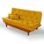 Sofa Cama Caribe Reclinavel Base Em Madeira Essencial Estofados Amarelo