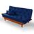 Sofa Cama Caribe Reclinavel Base Em Madeira Essencial Estofados Azul-marinho