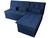 Sofá-cama Casal 3 Lugares Reclinável Suede Matrix Dafne Azul