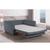 Sofa Cama Casal Marcelle 2 Lugares 150cm Linho Pe de Madeira Cinza