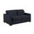 Sofa Cama Casal Sofia 2 Lugares 170cm com Pés de Madeira Talento Móveis Preto