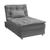 Sofá Cama Chaise 1 lugar Penélope Matrix Suede Pena Cinza