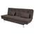 Sofá-Cama com Chaise 188cm Linoforte Rayssa Suede Veludo Espuma D-33 Marrom