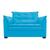 Sofá Dandara 2 Lugares Compacto Estofado Confortável Suede Diversas Cores Azul Tiffany