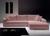 Sofá de Canto com Chaise de Casal - Enz006  rosa esquerdo