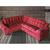 Sofá de canto Madrid Premium 2 metros por 2,45 Suede Velut  Sofa na Web Vermelho