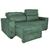 Sofa Dois Lugares 2 Metros Retratil e Reclinavel Rick   VERDE