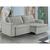 Sofa Malibu 2 Lugares 180 cm Pes de Madeira Talento Móveis Bege Claro com Castanho