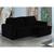 Sofa Malibu 2 Lugares 180 cm Pes de Madeira Talento Móveis Preto com Castanho