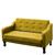 Sofa Namoradeira Decorativa Bella 2 Lugares Sala Recepção Escritorio B3 Moveis Amarelo