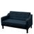 Sofa Namoradeira Decorativa Bella 2 Lugares Sala Recepção Escritorio B3 Moveis Azul Marinho