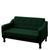 Sofa Namoradeira Decorativa Bella 2 Lugares Sala Recepção Escritorio B3 Moveis Verde