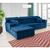 Sofá Orlando 2.40x1.50m com Chaise, Retrátil e Reclinável azul