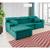 Sofá Orlando 2.80x1.70m com Chaise, Retrátil e Reclinável verde