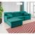 Sofá Orlando 2.80x2.10m com Chaise, Retrátil e Reclinável verde