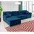 Sofá Orlando 3.45x1.90m com Chaise, Retrátil e Reclinável azul