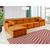 Sofá Orlando 4.20x1.50m com Chaise, Retrátil e Reclinável Terra