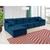 Sofá Orlando 4.20x1.90m com Chaise, Retrátil e Reclinável azul