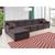 Sofá Orlando 4.20x2.10m com Chaise, Retrátil e Reclinável marrom