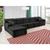 Sofá Orlando 4.20x2.10m com Chaise, Retrátil e Reclinável preto