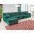 Sofá Orlando 4.20x2.10m com Chaise, Retrátil e Reclinável verde