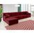 Sofá Orlando 4.20x2.10m com Chaise, Retrátil e Reclinável vinho