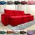 Sofá Reclinável Retrátil Elegante P/ Sala Confortavel 2,70m Vermelho