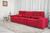 Sofá Retrátil e Reclinável 2,10m em Tecido Suede  Vermelho