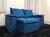 Sofá Retrátil e Reclinável 2,20m em Tecido Veludão C/ Pillow nos Braços Athenas Azul