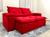 Sofá Retrátil e Reclinável 2,20m em Tecido Veludão C/ Pillow nos Braços Athenas Vermelho