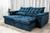 Sofá Retrátil e Reclinável 2,30m em Tecido Veludo C/ Pillow nos Braços e Molas Ensacadas Bonel/D33 Azul
