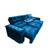 Sofá Retrátil e Reclinável 2,75m em Tecido Veludo C/ Pillow nos Braços - Com 05 Lugares  Azul