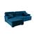 Sofá Retrátil e Reclinável Com Chaise Orlando 2.20x2.10m- Sofisticato azul