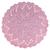 Sousplat de Crochê Redondo Simples Feito A Mão com Vários Modelos Para Escolher e Decorar Sua Mesa Rosa Claro 41cm