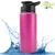 Squeeze 600ml Alumínio Garraf Fitness Água Academia Saudável Rosa escuro