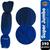 Super Jumbo Cherey 390 Gramas 60 cm Cores Ombrés Para Tranças Box Braids Penteados Degrade Twist Dread Lock T1b, Blue preto, Azul