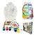 Super Kit De Pintura Brincadeira De Criança - Vários Modelos - Com Cavalete + Avental + 4 Telas + 6 Tintas Dinossauro