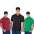 Super Oferta Kit 3 Polos Masculinas Desconto Exclusivo Preto, Bordô, Verde