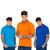 Super Oferta Kit 3 Polos Masculinas Desconto Exclusivo Laranja, Azul bic, Azul piscina