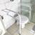 Suporte Barra Apoio Lateral Com Pé Para Banheiro Idosos Portadores Necessidades Deficientes Branco