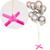 Suporte de Bexiga Balão de Chão Grande com  12 Hastes Pega Balão Altura de 100cm Rosa Pink