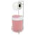 Suporte Para Papel Higiênico Com Lixeira Basculante Branca 5 Litros Rosa Claro