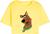 T Shirt Cropped Feminino Curto Casual Algodão Scoob Doo Amarelo