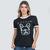 T-Shirt Feminina Estampada Buldogue M1018- Preto