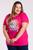 T-shirt Feminina Plus Size Algodão c/ Estampa "Wave riders It's summer time" - Serena Pink