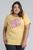 T-shirt Feminina Plus Size Estampada " Bloom Wild Be Magical  " - Serena Amarelo