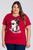 T-shirt Feminina Plus Size Malha Algodão c/ Estampada - Serena Vermelho