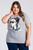 T-shirt Feminina Plus Size Malha Algodão c/ Estampada - Serena Mescla